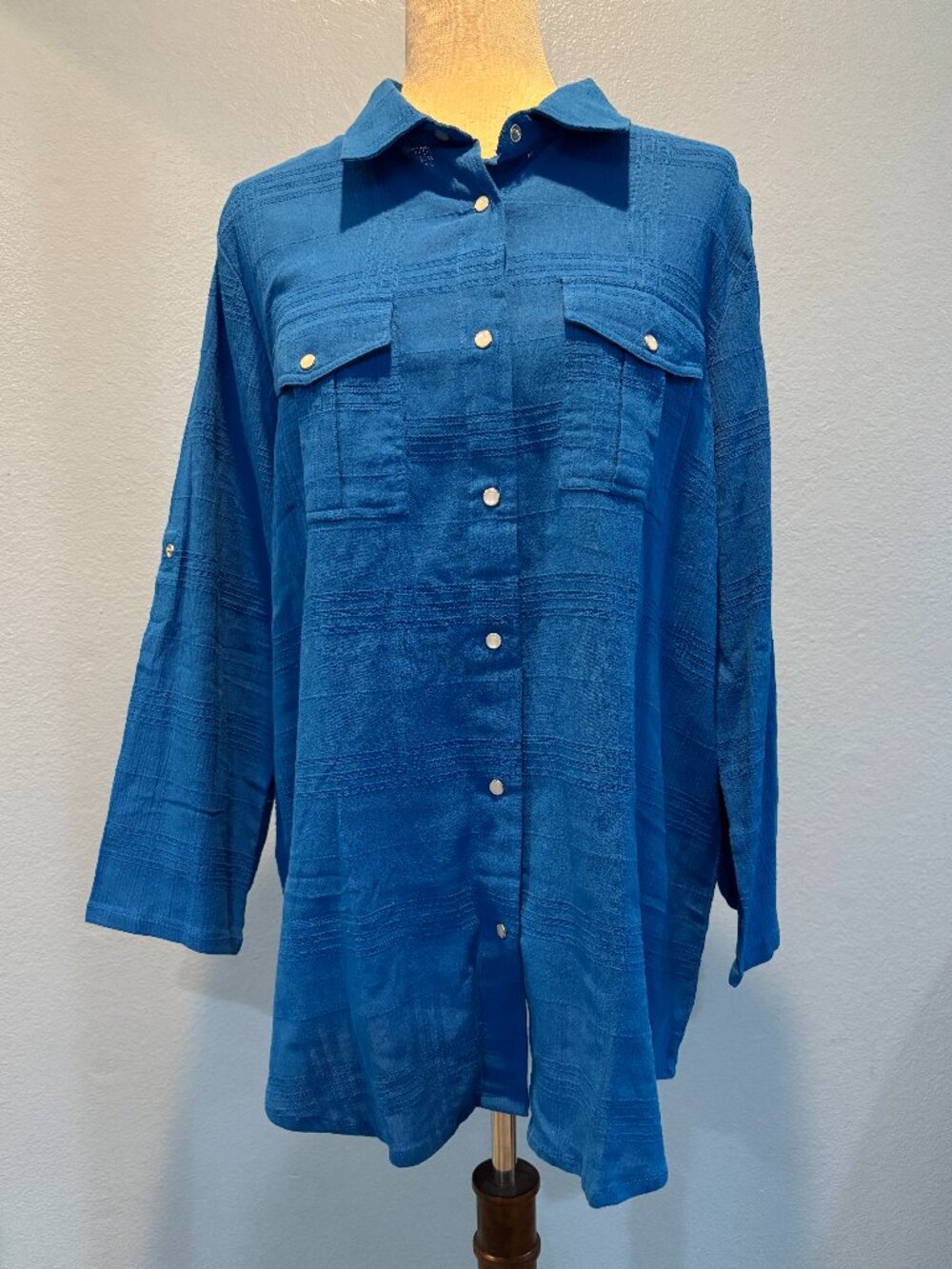 Blue Shirt - New with Tags - Never Worn - Size 14/16 M - Woman Within